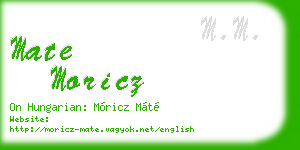 mate moricz business card